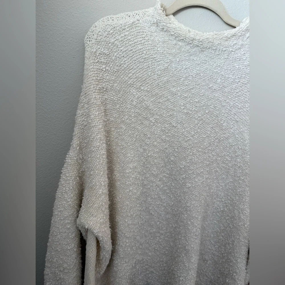 Free People Cuddle Up Pull Over Oversized Ivory Sweater Size S - Picture 4 of 13
